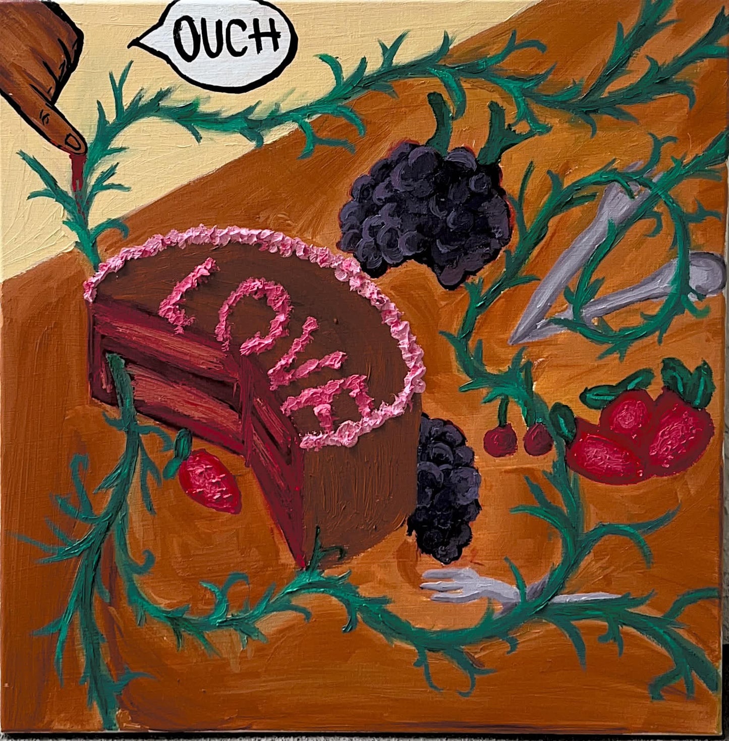 "Amealwthorns" 20"x20"